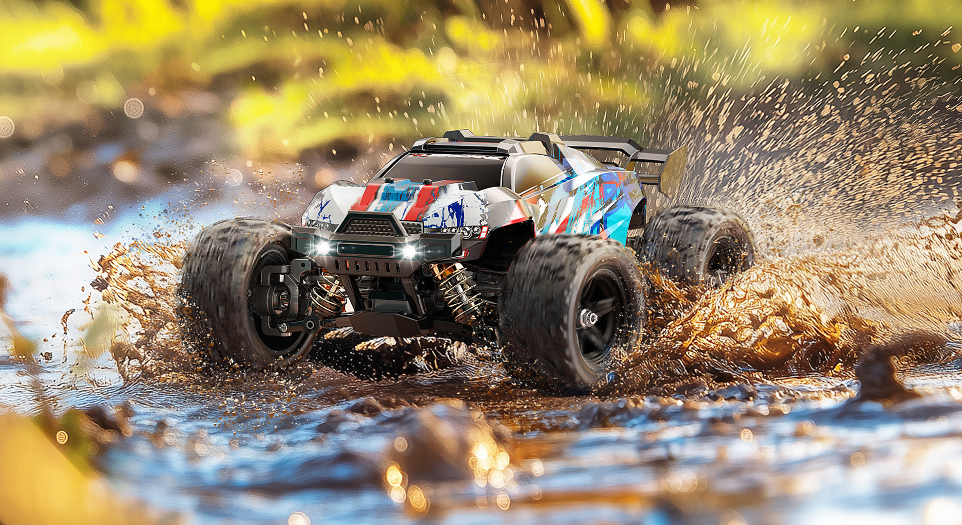 Race Truck 1:18スケール オフロード 4WD Amazon.com: Womaqu RC Cars 1:18 Entry-Level RC Car for Adults